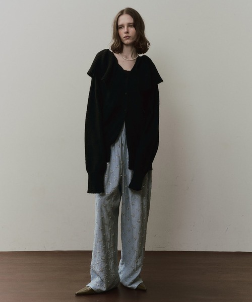 LA BELLE ETUDE(ラベルエチュード)の「楊柳ストライプビーズ刺繍パンツ(その他パンツ・レディース・その他/ライトブルー/ブラック/ホワイト・0/1)」の22枚目の写真