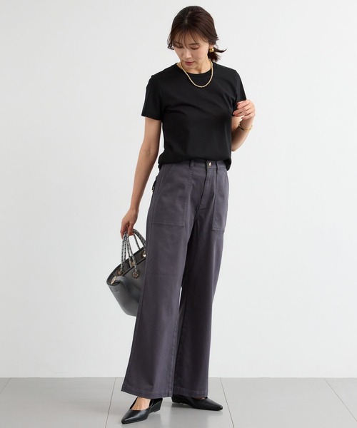 PICCADILLY（ピカデリー）の「BARNYARDSTORM / PICCADILLY（ピカデリー）別注 / ベイカーワイドパンツ（カーゴパンツ・レディース・チャコールグレー/オフホワイト/ピンク・S/L/M）」の8枚目の写真