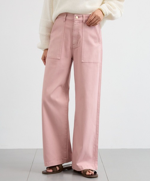 PICCADILLY（ピカデリー）の「BARNYARDSTORM / PICCADILLY（ピカデリー）別注 / ベイカーワイドパンツ（カーゴパンツ・レディース・チャコールグレー/オフホワイト/ピンク・S/L/M）」の22枚目の写真