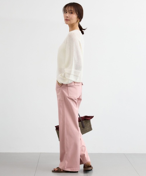 PICCADILLY（ピカデリー）の「BARNYARDSTORM / PICCADILLY（ピカデリー）別注 / ベイカーワイドパンツ（カーゴパンツ・レディース・チャコールグレー/オフホワイト/ピンク・S/L/M）」の13枚目の写真