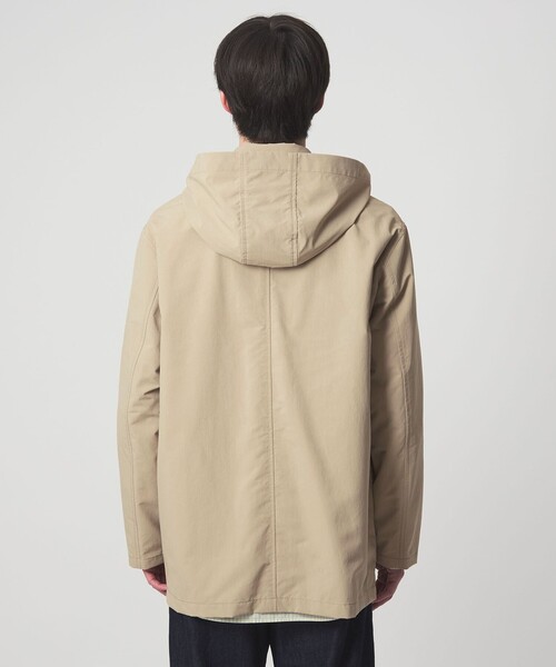 green label relaxing(グリーンレーベルリラクシング)の「DICROS ミドル フード ステンカラー コート -撥水-(ステンカラーコート・メンズ・ベージュ/ダークグレー・XL/M/S/L)」の14枚目の写真