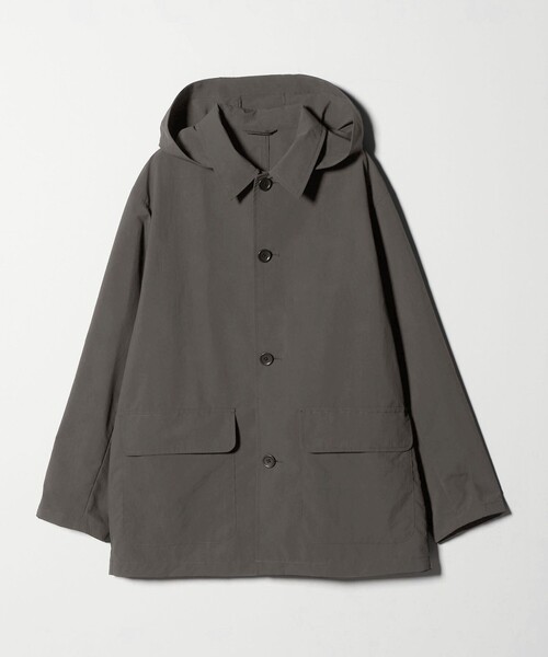 green label relaxing(グリーンレーベルリラクシング)の「DICROS ミドル フード ステンカラー コート -撥水-(ステンカラーコート・メンズ・ベージュ/ダークグレー・XL/M/S/L)」の15枚目の写真