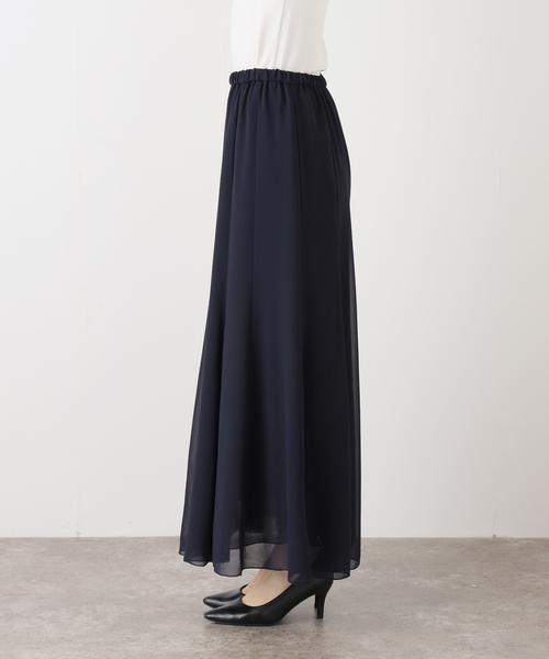 SLOBE IENA（スローブイエナ）の「シフォンレイヤースカート（スカート・レディース・ベージュ/ネイビー・36/38）」の3枚目の写真