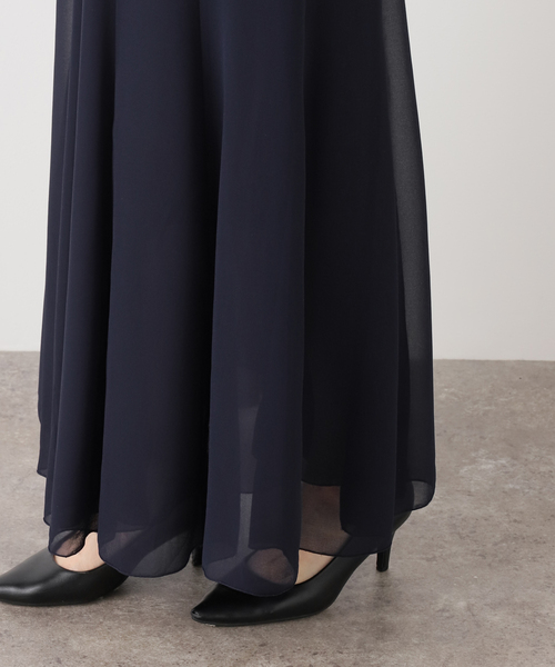 SLOBE IENA（スローブイエナ）の「シフォンレイヤースカート（スカート・レディース・ベージュ/ネイビー・36/38）」の5枚目の写真