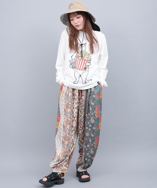 チチカカ（チチカカ）の「ネックガード付きバケットハット（ハット・レディース・ブラック/ベージュ・FREE）」の4枚目の写真