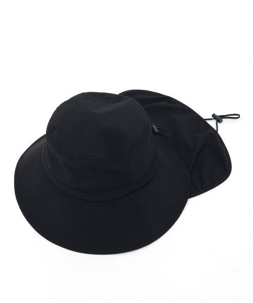 チチカカ（チチカカ）の「ネックガード付きバケットハット（ハット・レディース・ブラック/ベージュ・FREE）」の6枚目の写真