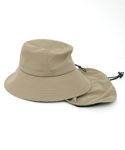 チチカカ（チチカカ）の「ネックガード付きバケットハット（ハット・レディース・ブラック/ベージュ・FREE）」の8枚目の写真