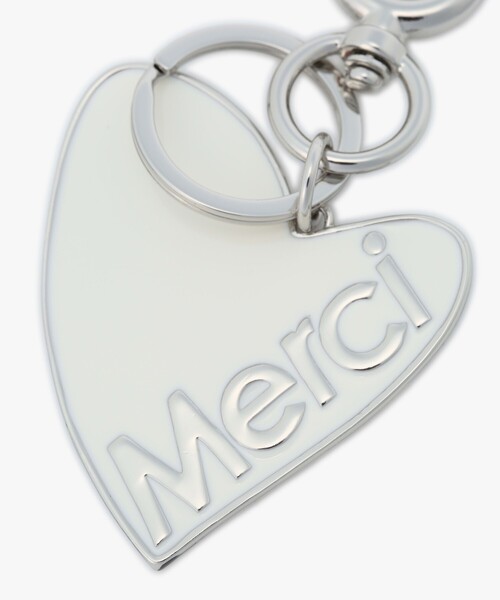 To b. by agnes b.(トゥービーバイアニエスベー)の「メッセージ ハート キーチャーム "Merci"(リング・レディース・ホワイト系その他・FREE)」の4枚目の写真