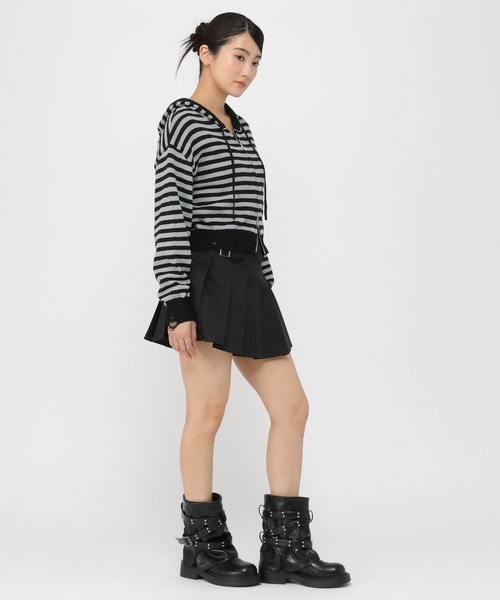 ALAND（エーランド）の「3.3 Field Trip／ダブルベルトプリーツミニスカート(インパン付き)（スカート・レディース・ブラック/グレー・MEDIUM/SMALL）」の20枚目の写真