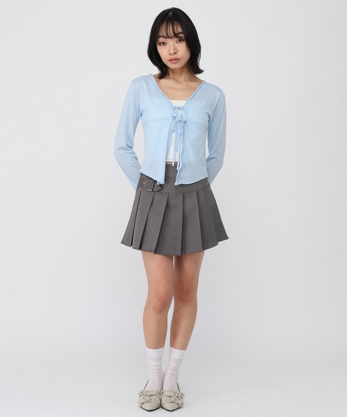 ALAND(エーランド)の「3.3 Field Trip/ダブルベルトプリーツミニスカート(インパン付き)(スカート・レディース・ブラック/グレー・MEDIUM/SMALL)」の15枚目の写真