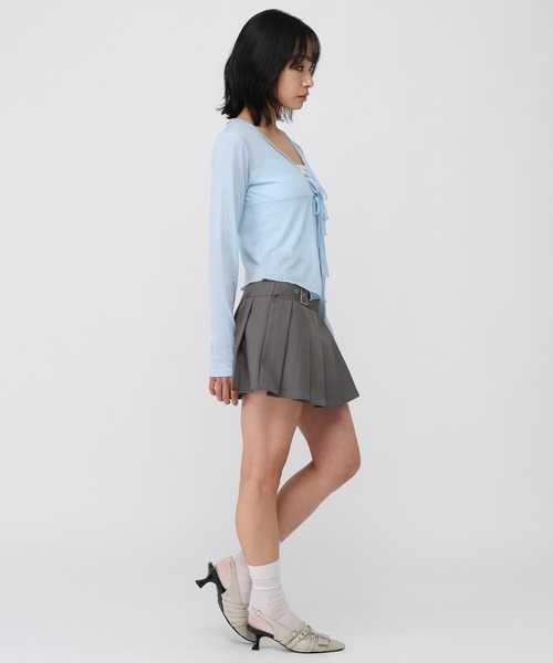 ALAND(エーランド)の「3.3 Field Trip/ダブルベルトプリーツミニスカート(インパン付き)(スカート・レディース・ブラック/グレー・MEDIUM/SMALL)」の16枚目の写真