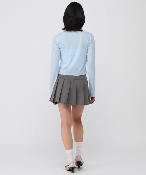 ALAND(エーランド)の「3.3 Field Trip/ダブルベルトプリーツミニスカート(インパン付き)(スカート・レディース・ブラック/グレー・MEDIUM/SMALL)」の17枚目の写真