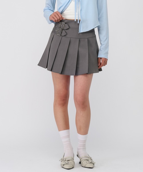 ALAND(エーランド)の「3.3 Field Trip/ダブルベルトプリーツミニスカート(インパン付き)(スカート・レディース・ブラック/グレー・MEDIUM/SMALL)」の18枚目の写真