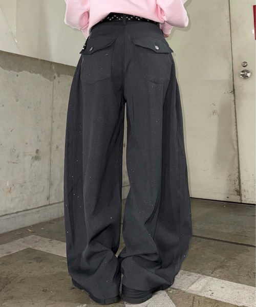 sedacle（セダクル）の「グリッター加工スラックス（スラックス・メンズ・ブラック/チャコールグレー・SMALL/MEDIUM/LARGE）」の6枚目の写真