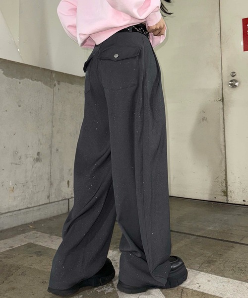 sedacle（セダクル）の「グリッター加工スラックス（スラックス・メンズ・ブラック/チャコールグレー・SMALL/MEDIUM/LARGE）」の7枚目の写真