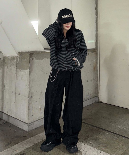 sedacle（セダクル）の「グリッター加工スラックス（スラックス・メンズ・ブラック/チャコールグレー・SMALL/MEDIUM/LARGE）」の13枚目の写真