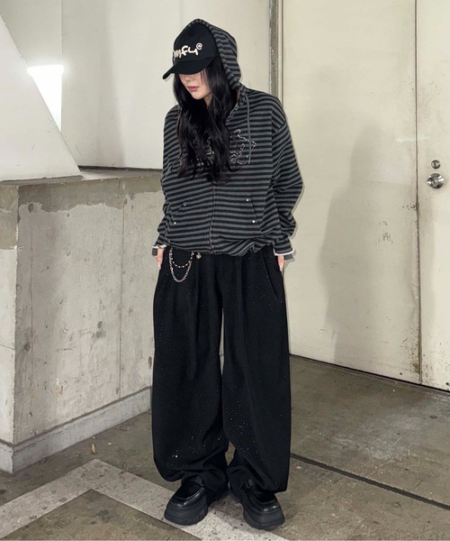 sedacle（セダクル）の「グリッター加工スラックス（スラックス・メンズ・ブラック/チャコールグレー・SMALL/MEDIUM/LARGE）」の14枚目の写真