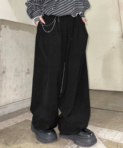 sedacle（セダクル）の「グリッター加工スラックス（スラックス・メンズ・ブラック/チャコールグレー・SMALL/MEDIUM/LARGE）」の5枚目の写真