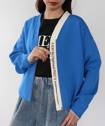 Cepica（セピカ）の「超軽量編柄ロゴZIPブルゾン（ブルゾン）」