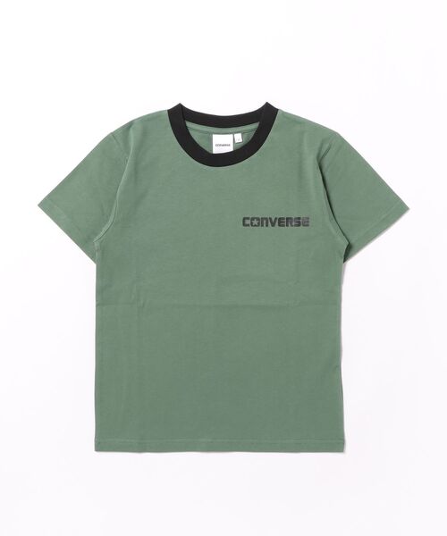 CONVERSE（コンバース）の「CONVERSE/コンバース　バッグプリント半袖Ｔシャツ（Tシャツ/カットソー・キッズ・カーキ/杢グレー・160cm/150cm/140cm/130cm）」の2枚目の写真