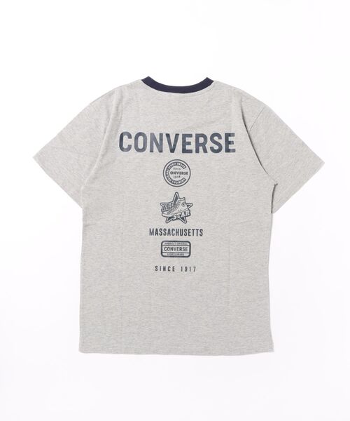 CONVERSE（コンバース）の「CONVERSE/コンバース　バッグプリント半袖Ｔシャツ（Tシャツ/カットソー・キッズ・カーキ/杢グレー・160cm/150cm/140cm/130cm）」の3枚目の写真