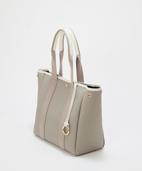 Breath TOPKAPI(ブレストプカピ)の「【Breath TOPKAPI】SCOTCH GRAIN スコッチグレイン ロングハンドル ボックス トートバッグ チャーム付き A4 / 2way(トートバッグ・レディース・ライトベージュ/ベージュ系その他3/その他・FREE)」の7枚目の写真