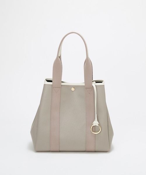 Breath TOPKAPI(ブレストプカピ)の「【Breath TOPKAPI】SCOTCH GRAIN スコッチグレイン ロングハンドル ボックス トートバッグ チャーム付き A4 / 2way(トートバッグ・レディース・ライトベージュ/ベージュ系その他3/その他・FREE)」の10枚目の写真