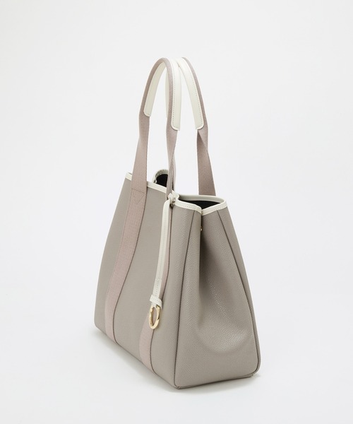 Breath TOPKAPI(ブレストプカピ)の「【Breath TOPKAPI】SCOTCH GRAIN スコッチグレイン ロングハンドル ボックス トートバッグ チャーム付き A4 / 2way(トートバッグ・レディース・ライトベージュ/ベージュ系その他3/その他・FREE)」の11枚目の写真