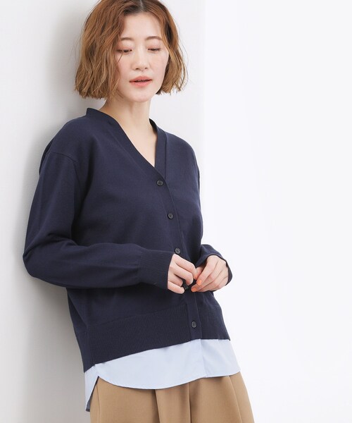 grove（グローブ）の「シャツドッキング ニットカーディガン（カーディガン/ボレロ・レディース・グレー/ネイビー/ライトベージュ・03/02/01/04/05）」の20枚目の写真