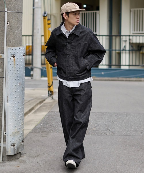 WEGO（ウィゴー）の「WEGO/【26年春夏新作】リジットデニムジャケット（デニムジャケット・メンズ・インディゴブルー/ブラック系2・MEDIUM/LARGE）」の3枚目の写真