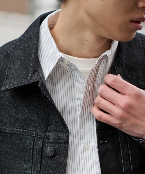 WEGO（ウィゴー）の「WEGO/【26年春夏新作】リジットデニムジャケット（デニムジャケット・メンズ・インディゴブルー/ブラック系2・MEDIUM/LARGE）」の7枚目の写真