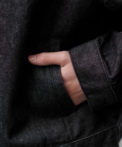 WEGO（ウィゴー）の「WEGO/【26年春夏新作】リジットデニムジャケット（デニムジャケット・メンズ・インディゴブルー/ブラック系2・MEDIUM/LARGE）」の10枚目の写真