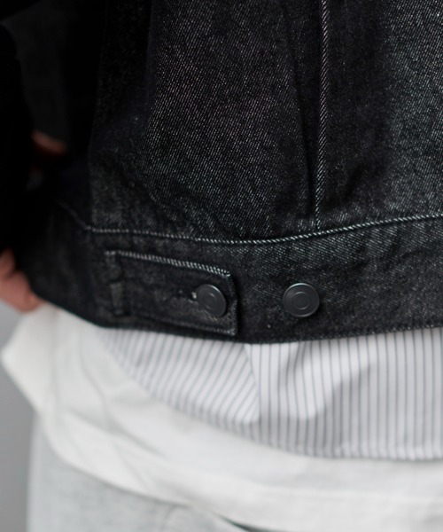 WEGO（ウィゴー）の「WEGO/【26年春夏新作】リジットデニムジャケット（デニムジャケット・メンズ・インディゴブルー/ブラック系2・MEDIUM/LARGE）」の11枚目の写真