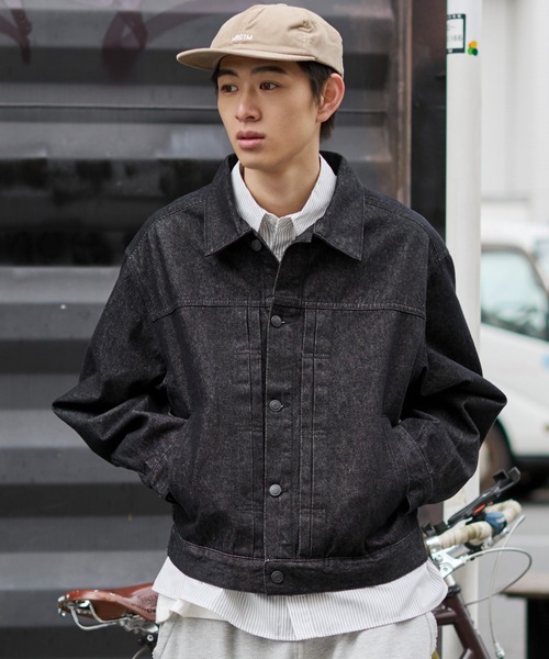 WEGO（ウィゴー）の「WEGO/【26年春夏新作】リジットデニムジャケット（デニムジャケット・メンズ・インディゴブルー/ブラック系2・MEDIUM/LARGE）」の22枚目の写真