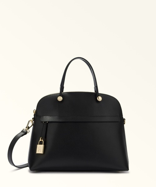 FURLA（フルラ）の「フルラ パイパー (Furla Piper) ハンドバッグ M（ハンドバッグ・レディース・オフホワイト/ブラック/モカ・ONE SIZE）」の2枚目の写真