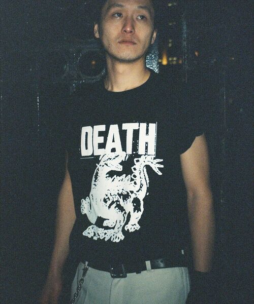 PULP/417EDIFICE(パルプフォーワンセブンエディフィス)の「UK ARTIST PROJECT【JACK】DEATH TEE(Tシャツ/カットソー・メンズ・ブラック・LARGE/MEDIUM/SMALL)」の1枚目の写真