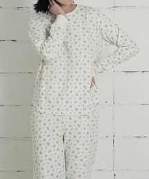 THE MILES（ザ マイルズ）の「"04"≪JEMORGAN≫3点セット ワッフル 花柄 & ハート柄 ルームウェア(長袖Tシャツ+パンツ+ポーチ)（ルームウェア/パジャマ）」