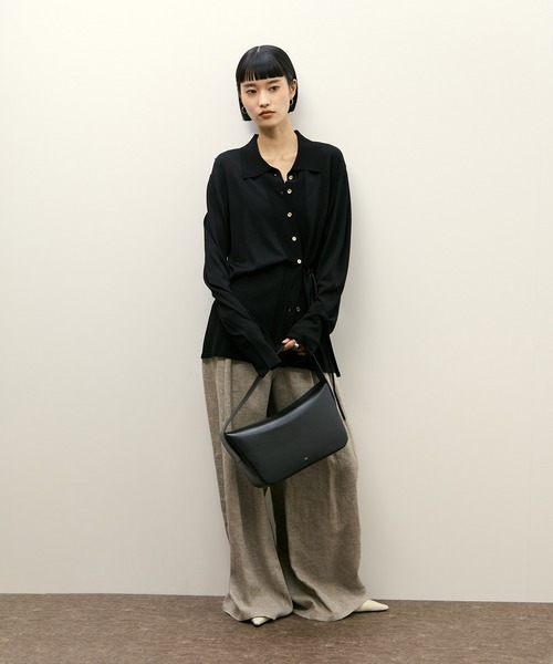 ADAM ET ROPE'（アダムエロペ）の「ニットシャツカーディガン（カーディガン/ボレロ・レディース・ブラウン/ブラック・FREE）」の7枚目の写真