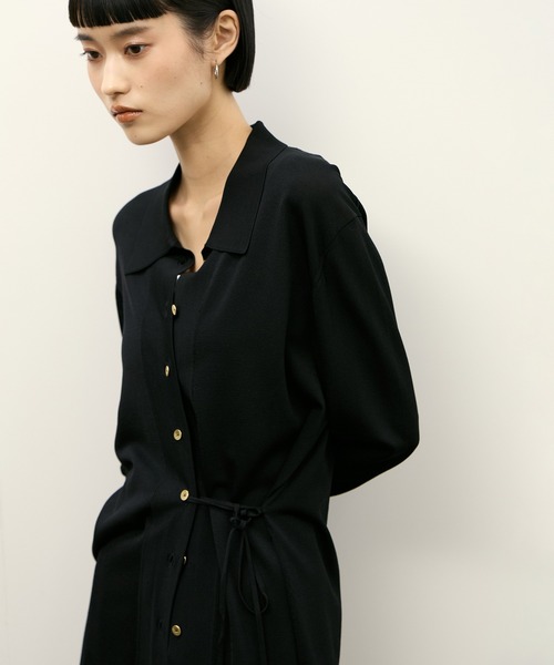 ADAM ET ROPE'（アダムエロペ）の「ニットシャツカーディガン（カーディガン/ボレロ・レディース・ブラウン/ブラック・FREE）」の14枚目の写真