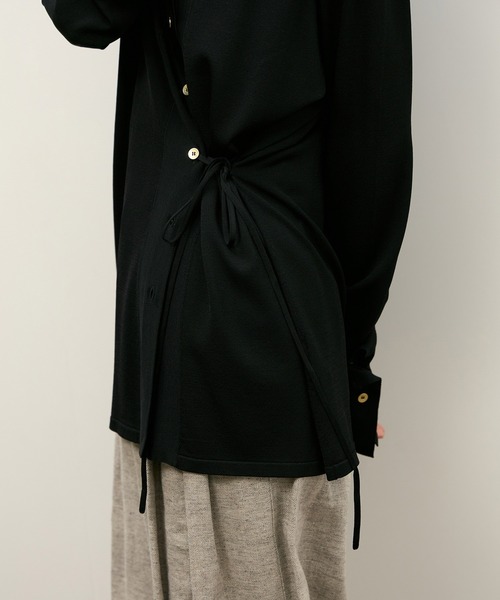 ADAM ET ROPE'（アダムエロペ）の「ニットシャツカーディガン（カーディガン/ボレロ・レディース・ブラウン/ブラック・FREE）」の15枚目の写真