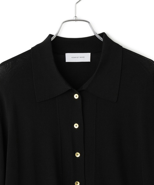ADAM ET ROPE'（アダムエロペ）の「ニットシャツカーディガン（カーディガン/ボレロ・レディース・ブラウン/ブラック・FREE）」の18枚目の写真