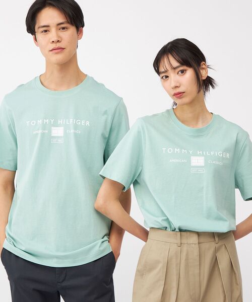TOMMY HILFIGER(トミーヒルフィガー)の「【オンライン限定】モノブランド ロゴTシャツ(Tシャツ/カットソー・メンズ・ホワイト/グリーン/ブラック・LARGE/MEDIUM/SMALL/X-LARGE)」の3枚目の写真