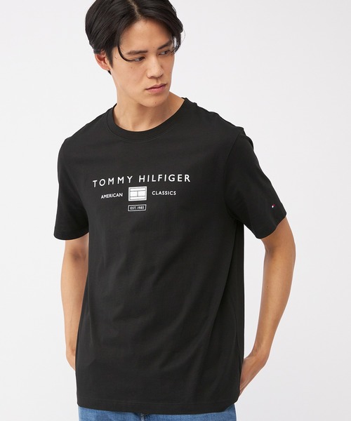 TOMMY HILFIGER(トミーヒルフィガー)の「【オンライン限定】モノブランド ロゴTシャツ(Tシャツ/カットソー・メンズ・ホワイト/グリーン/ブラック・LARGE/MEDIUM/SMALL/X-LARGE)」の4枚目の写真