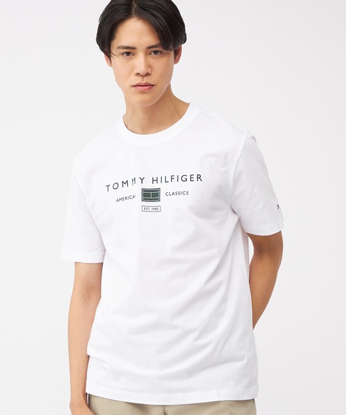TOMMY HILFIGER(トミーヒルフィガー)の「【オンライン限定】モノブランド ロゴTシャツ(Tシャツ/カットソー・メンズ・ホワイト/グリーン/ブラック・LARGE/MEDIUM/SMALL/X-LARGE)」の8枚目の写真