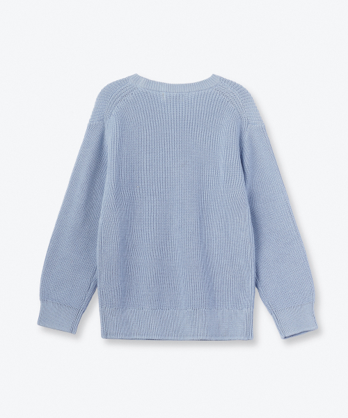 MUSINSA STANDARD KIDS（ムシンサスタンダードキッズ）の「コットンリブクルーネックニット [セレニティブルー]（ニット/セーター・レディース・その他・110/120/130/140/150/160）」の3枚目の写真