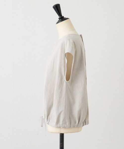 BEARDSLEY（ビアズリー）の「リネン裾ドロストブラウス（シャツ/ブラウス・レディース・ブラック/グレー/ベージュ・FREE）」の10枚目の写真