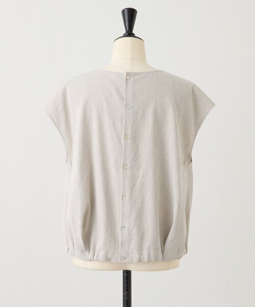 BEARDSLEY（ビアズリー）の「リネン裾ドロストブラウス（シャツ/ブラウス・レディース・ブラック/グレー/ベージュ・FREE）」の11枚目の写真