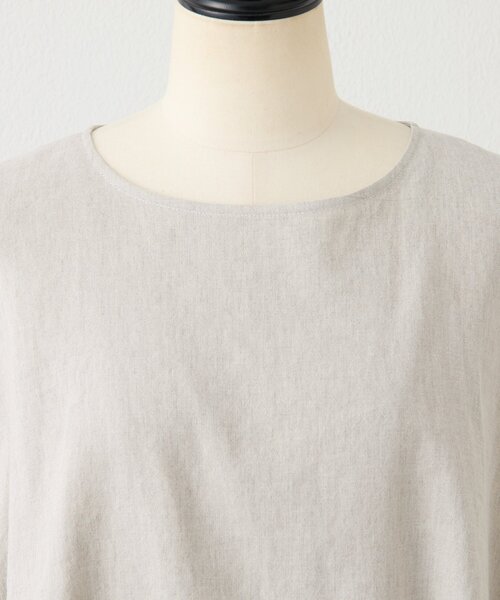 BEARDSLEY（ビアズリー）の「リネン裾ドロストブラウス（シャツ/ブラウス・レディース・ブラック/グレー/ベージュ・FREE）」の14枚目の写真