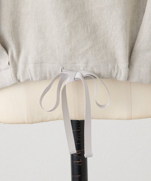 BEARDSLEY（ビアズリー）の「リネン裾ドロストブラウス（シャツ/ブラウス・レディース・ブラック/グレー/ベージュ・FREE）」の17枚目の写真