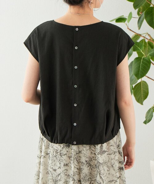 BEARDSLEY（ビアズリー）の「リネン裾ドロストブラウス（シャツ/ブラウス・レディース・ブラック/グレー/ベージュ・FREE）」の20枚目の写真